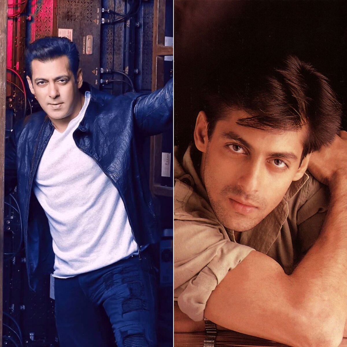 Салман Кхан в молодости и сейчас