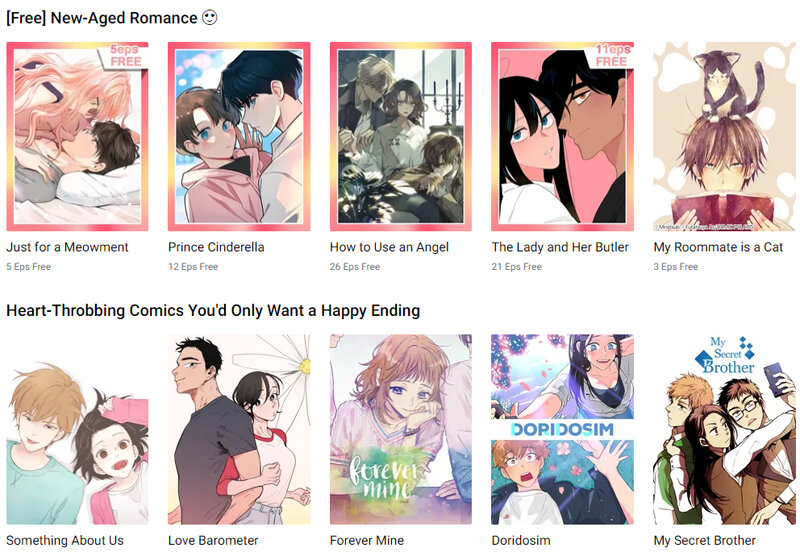 Скриншот с сайта Lezhin Comics