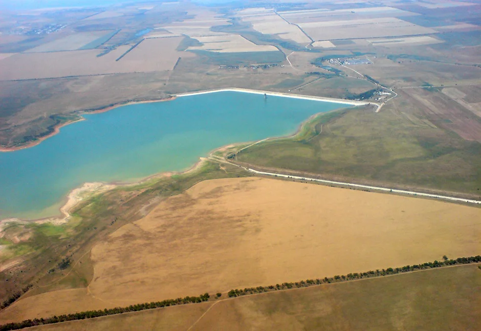 Феодосийское водохранилище на карте