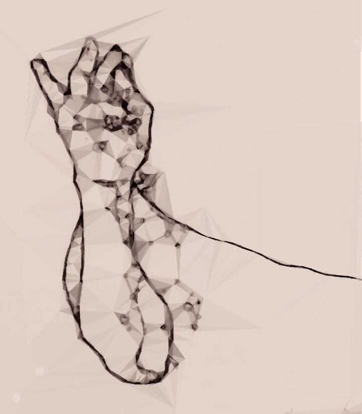 Человек распыляется.