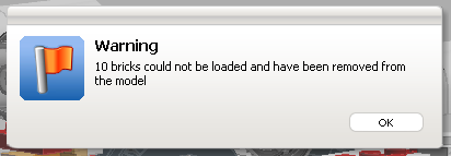 "10 деталей не загрузились и были удалены из модели"