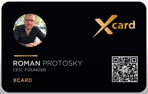 Визитка Романа Протоцкого, автора материала (с персональным QR-кодом платформы XQR.ONE).