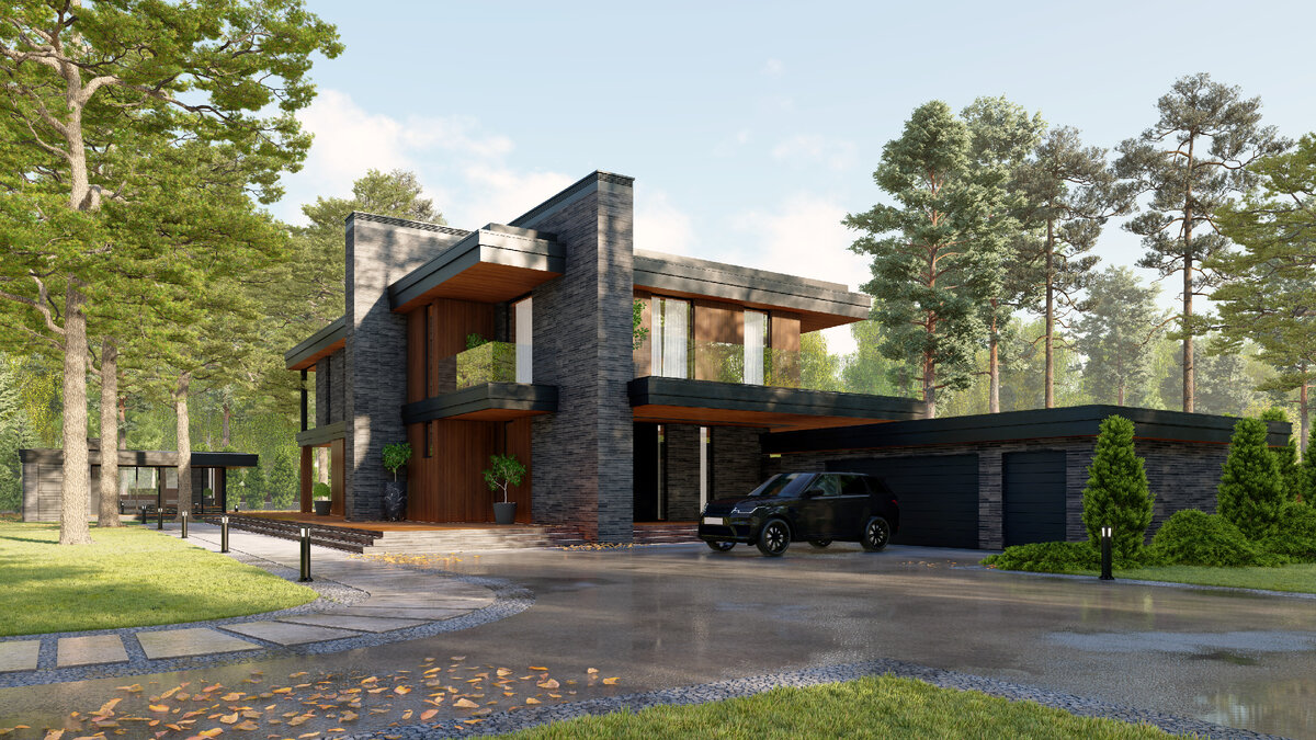 Проект загородного дома из газобетона "Арагонит"