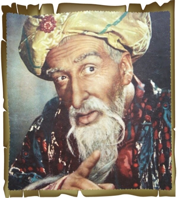 Николай Волков в роли старика Хоттабыча.