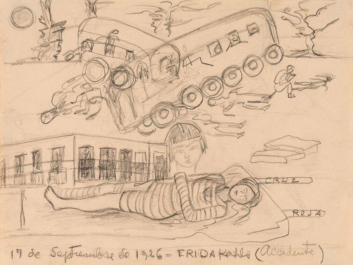 ФРИДА КАЛО. АВАРИЯ. 1926. ДОМ-МУЗЕЙ ФРИДЫ КАЛО, МЕХИКО, МЕКСИКА