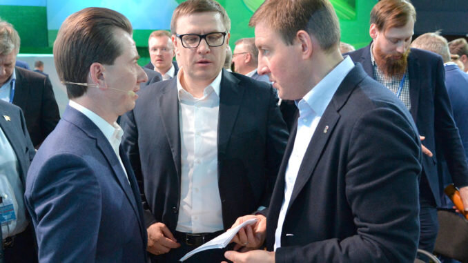 Владимир Бурматов, Алексей Текслер и Андрей Турчак 