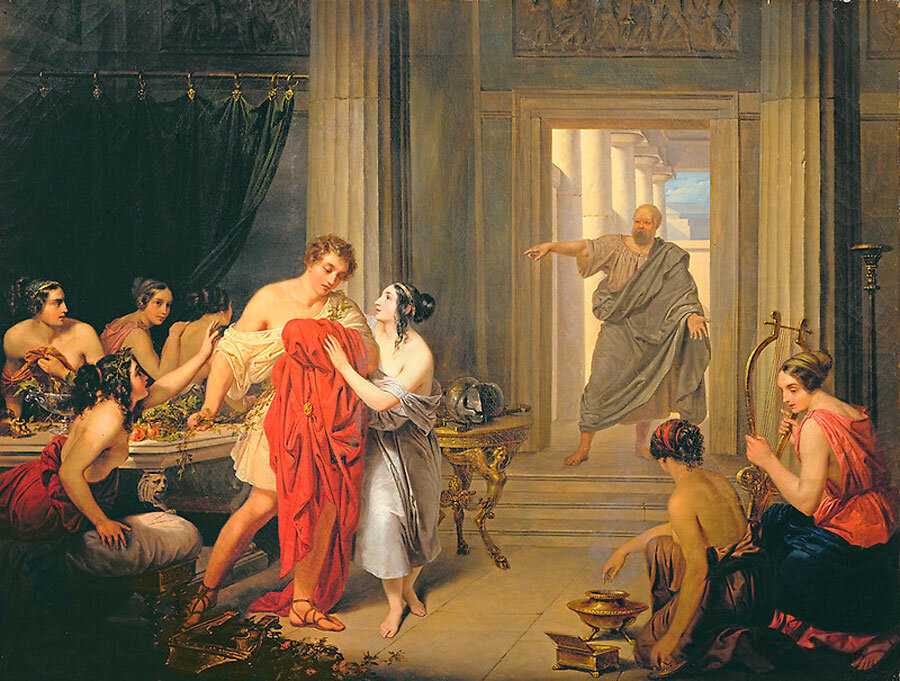 Козрое Дузи. Алкивиад среди гетер, 1838 