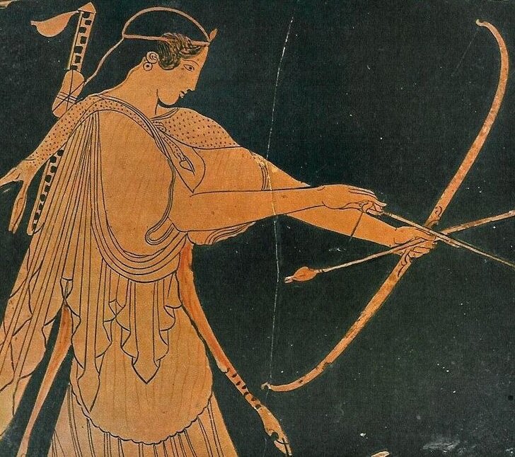 Амазонка. Фрагмент росписи древнегреческой вазы