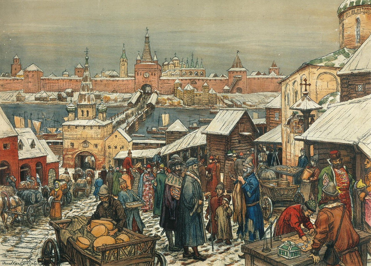                                                          торговая площадь Новгорода.