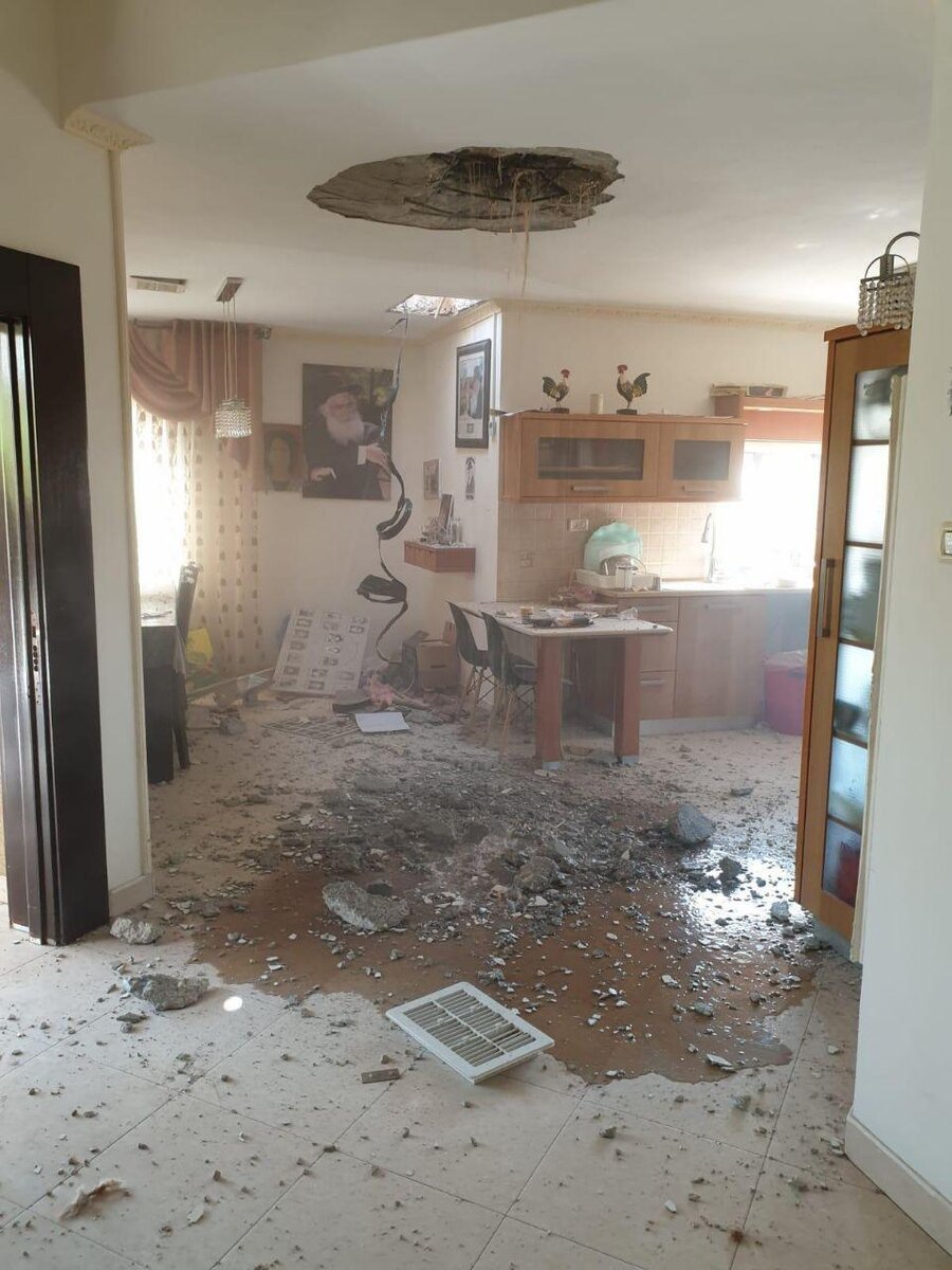 Попадание ракеты в жилой дом