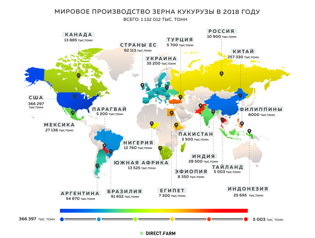 Страны лидирующие по сбору главных сельскохозяйственных культур карта