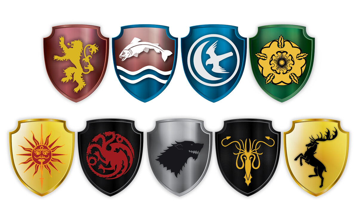 Дома игры престолов и их. Игра престолов великие дома семи королевств. Дома семи королевств игра престолов. Игра престолов флаги королевств. Королевства из игры престолов.