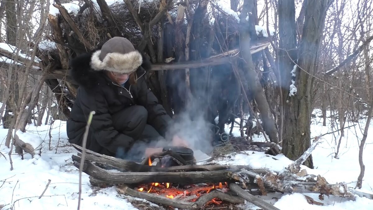 Поход классом в лес зимой