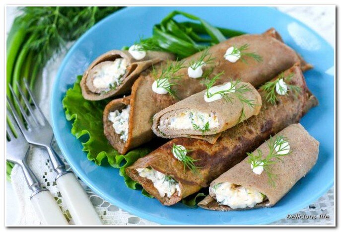 Рулет из куриной печени с сыром