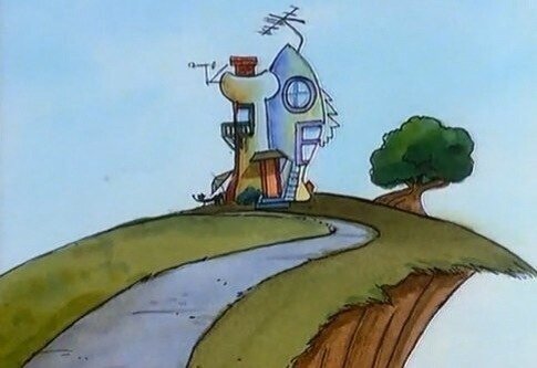 Дом в виде рыбы - кости 