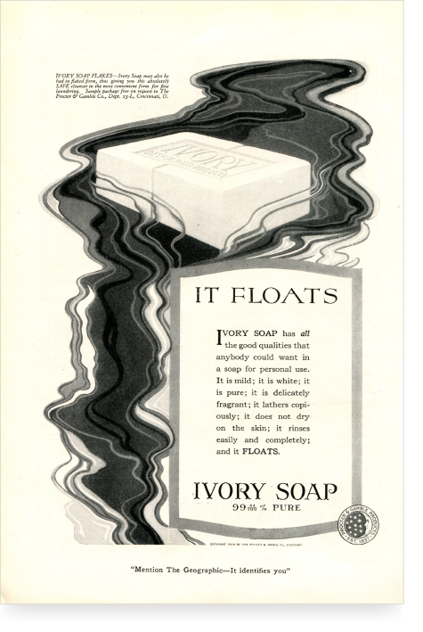  Первая реклама IVORY SOAP. Источник ivory.com