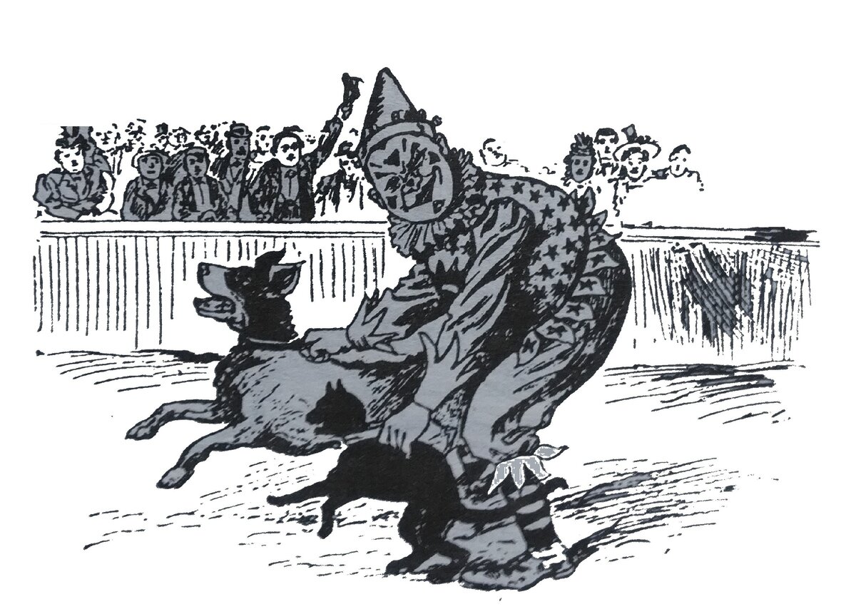 Состязание собаки и кошки. Автор "Тайник".