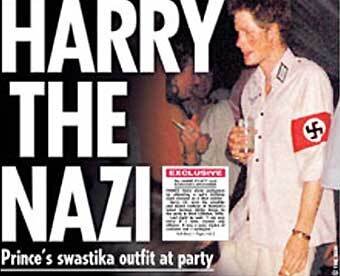 Заголовки таблоидов в разгар скандала 2005 года. (https://lenta.ru/oddly/2005/01/13/harry/)