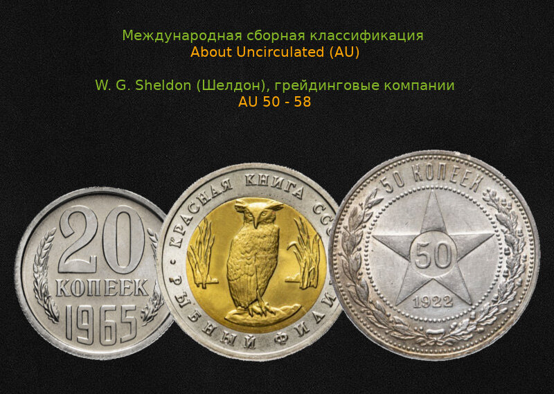 About Uncirculated AU | Sheldon AU 50 - 58.