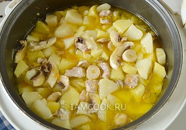 Картошка с шампиньонами в мультиварке - рецепт для мультиварки - Patee. Рецепты