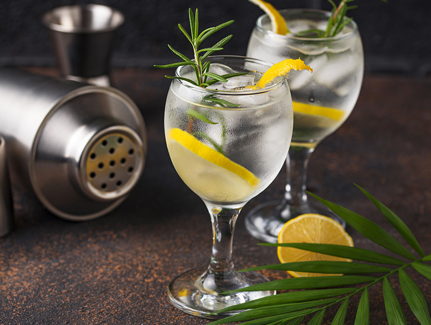 Самый популярный вид употребления джина - октейль Джин-тоник