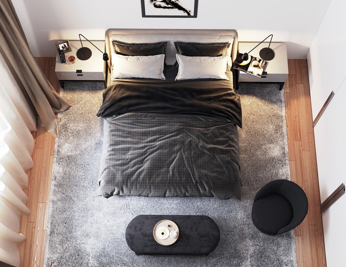 Визуализация спальни в 3ds max