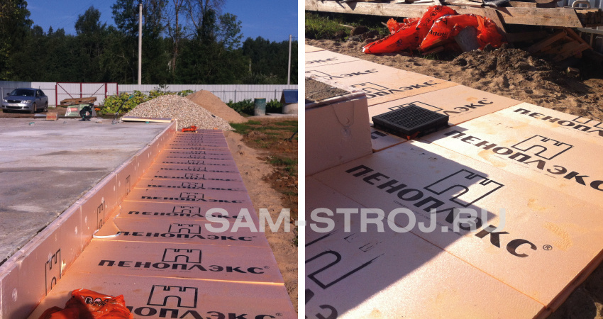 устройство утепленной отмостки