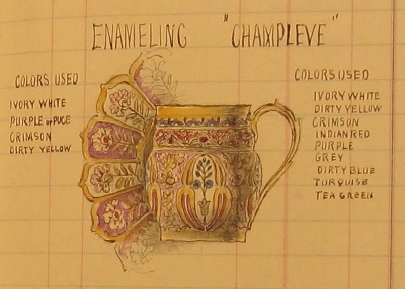 Эскиз Чарльза Грожьяна, из архива компании Gorham, Университет Брауна