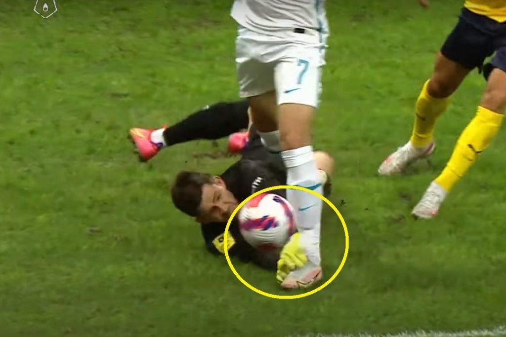 Скриншот с трансляции matchtv.ru