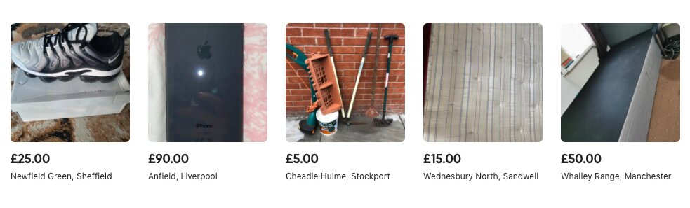 Объявления в британской версии Karrot. Источник: сайт проекта