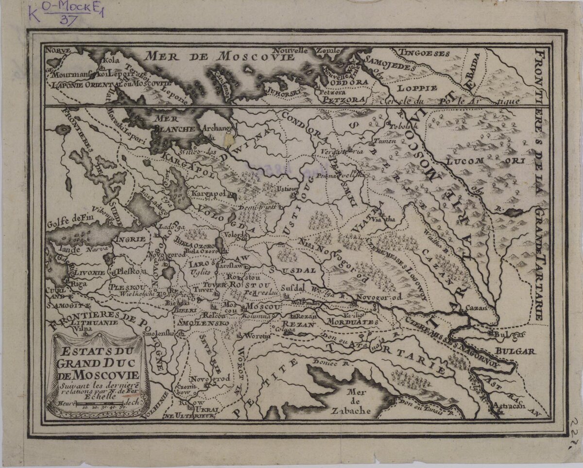 Смоленск на карте 17 века