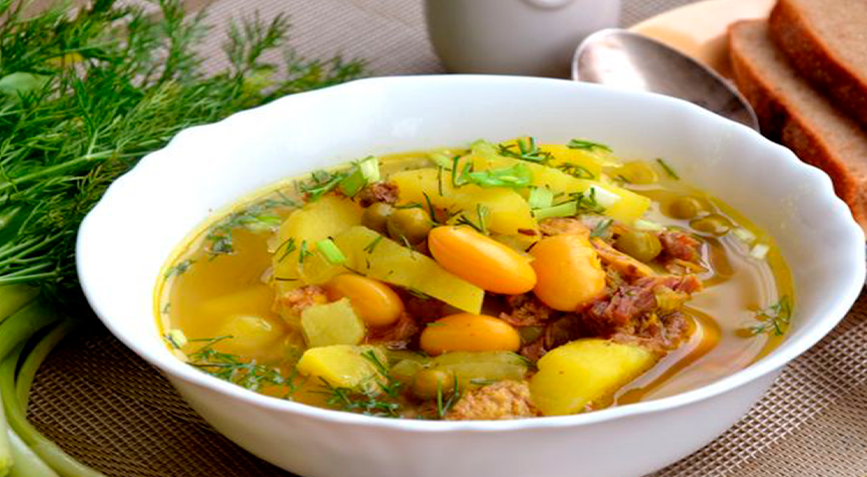 Суп из консервированной фасоли с тушенкой. Харчо с тушенкой. Солянка белоника. Суп из консервированной фасоли с тушенкой. Суп из консервированной фасоли с тушенкой.