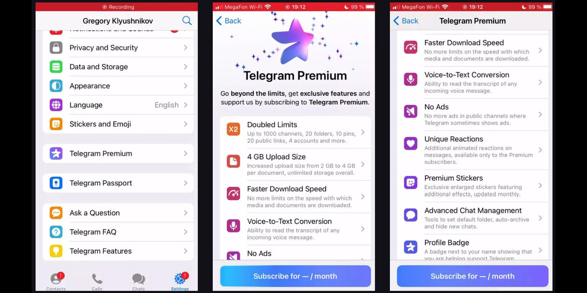 Как подключить телеграмм премиум на андроид В Сети появились все детали платной подписки Telegram Premium Лайфхакер Дзен