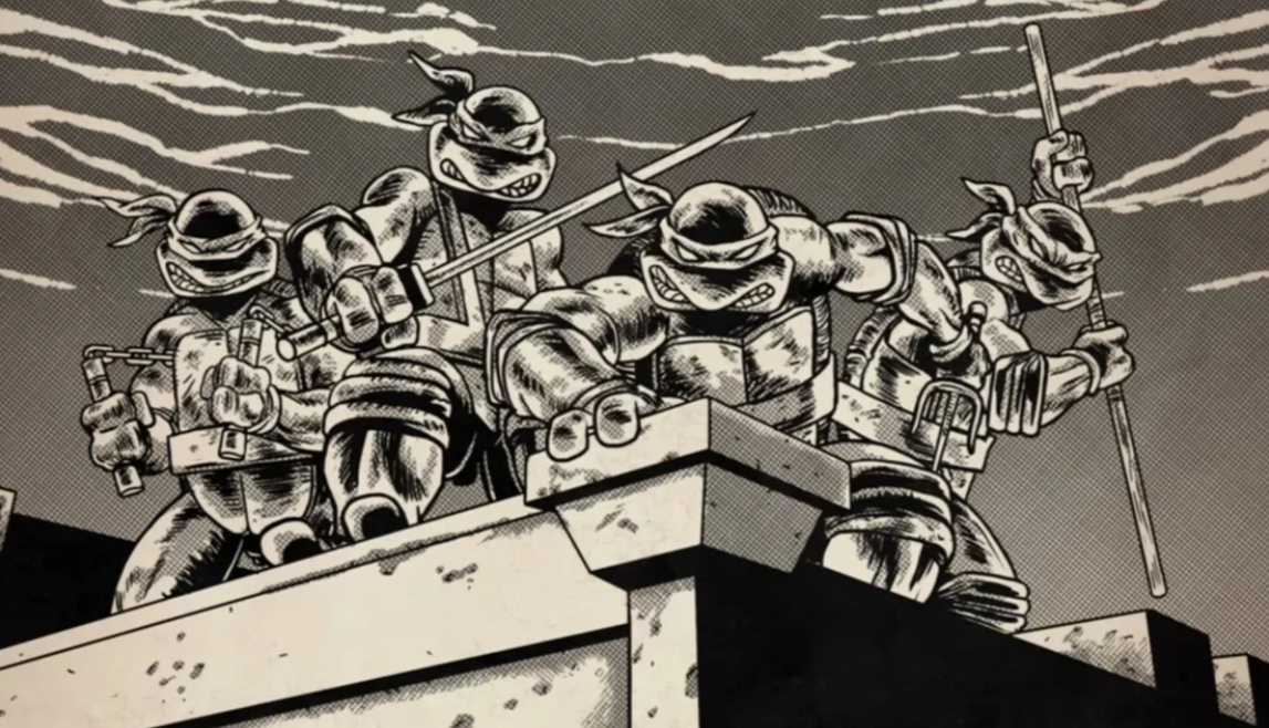 Первое появление черепах в их оригинальных комиксах. Изображение найдено на просторах сети интернет.