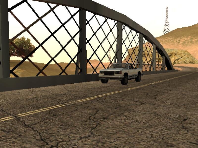 Пикап на мосту...