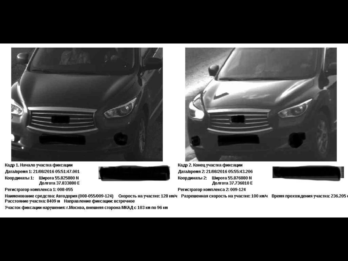 Тот самый штраф за среднюю скорость