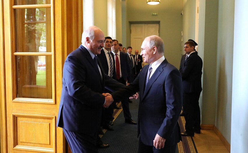  Президенты Беларуси и России Александр Лукашенко и Владимир Путин. Фото: kremlin.ru