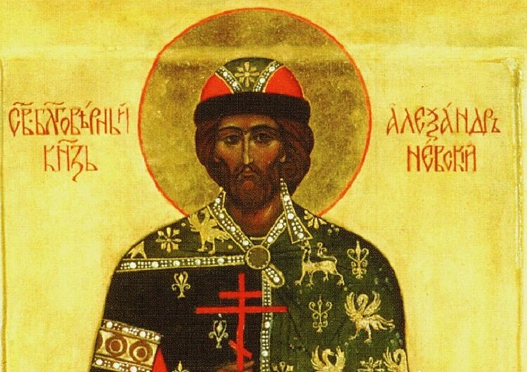 Икона с изображением Александра Невского. Неизвестный художник. Фоторепродукция из открытых источников.