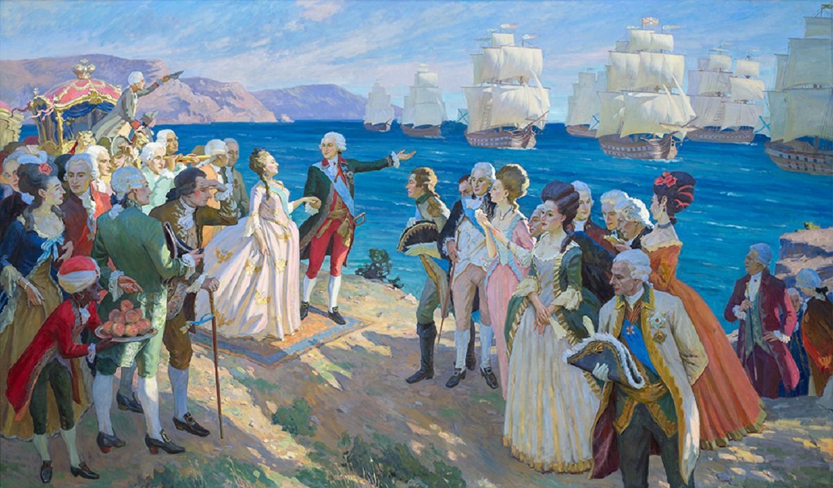 Худ. А.В. Щемлинский, «Потемкин представляет Черноморский флот Екатерине II»