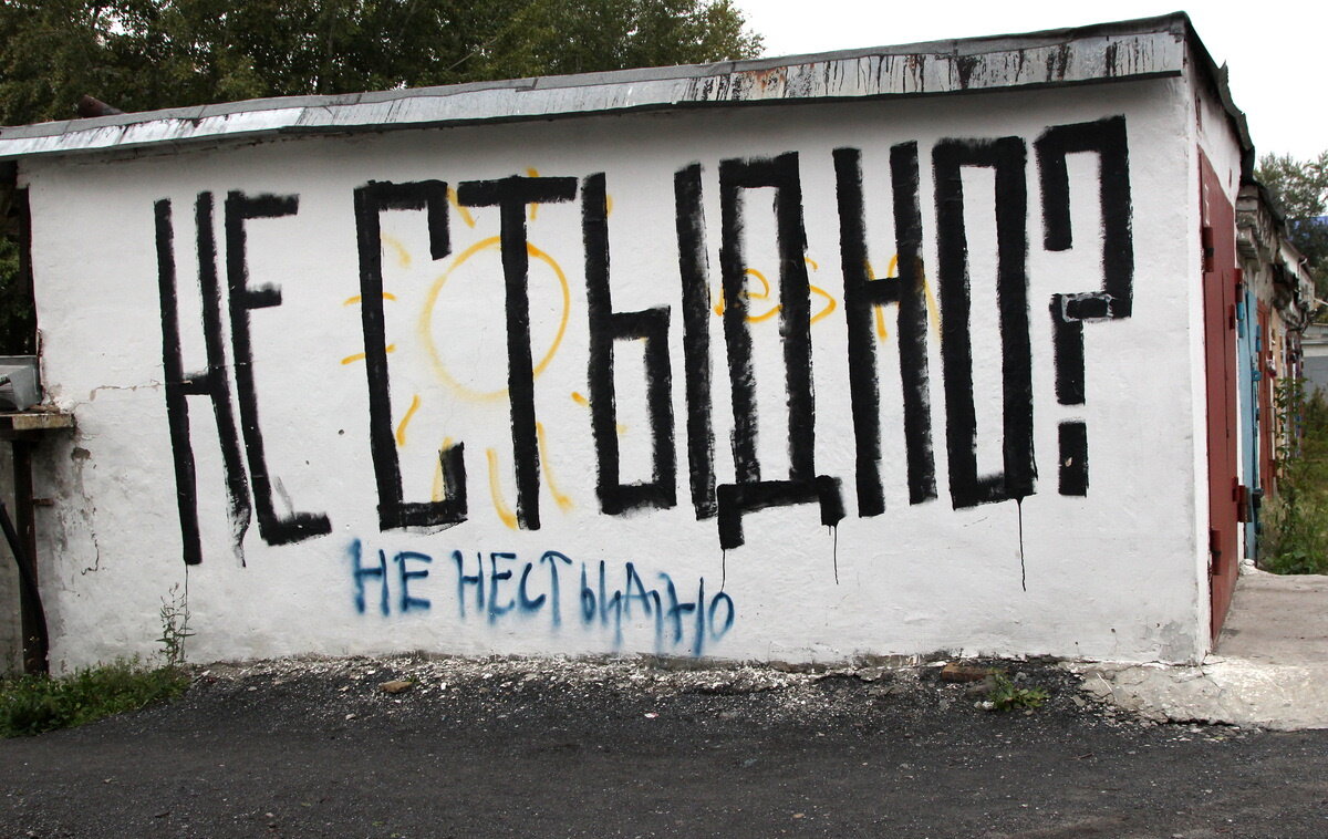 Надписи на стенах гаражей уже давно перешли в разряд уличного искусства. 