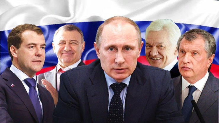 В.В. Путин с друзьями