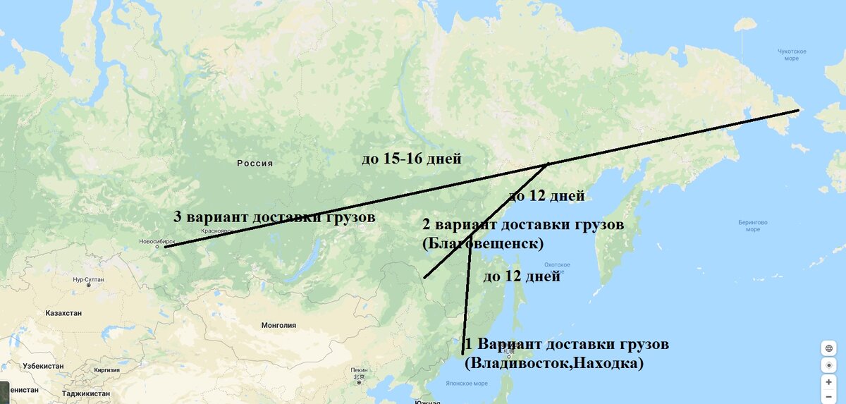 Расстояние от аляски до россии