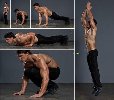 Это упражнение под названием БЕРПИ