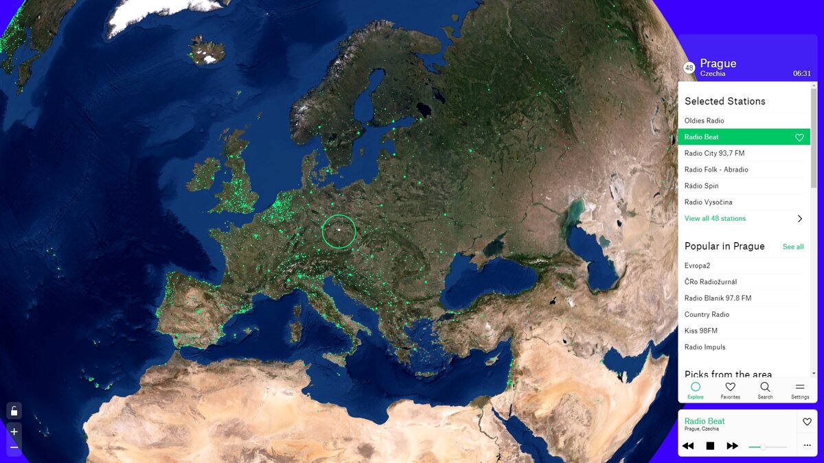 Интерфейс всемирного радио.