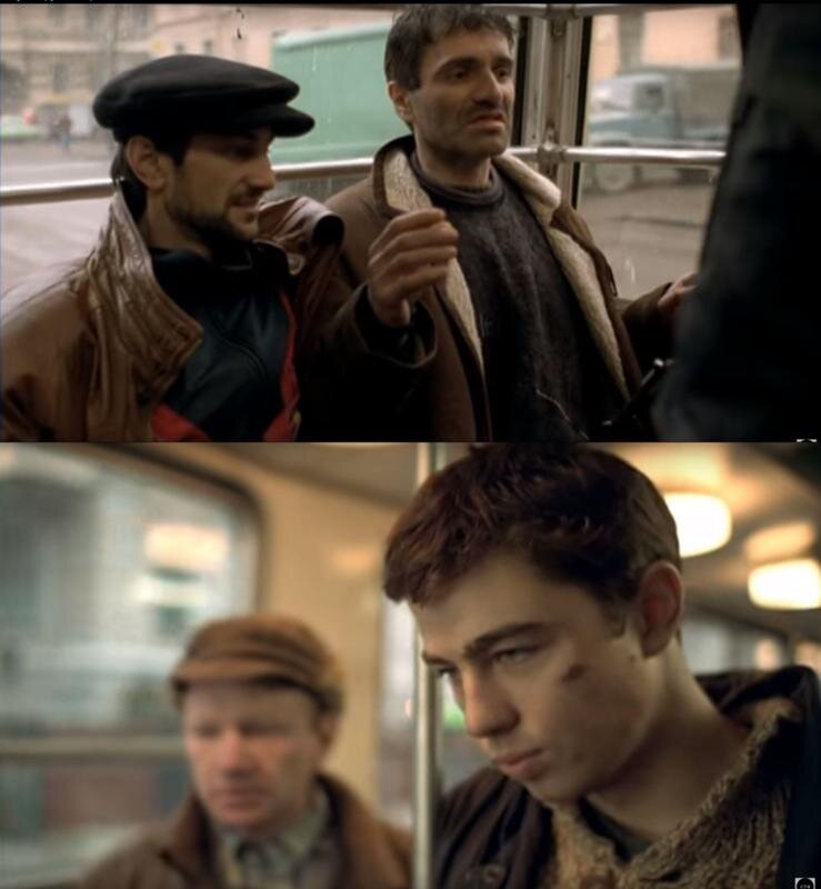 Те самые кадры из фильма "Брат" (режиссер Алексей Балабанов)