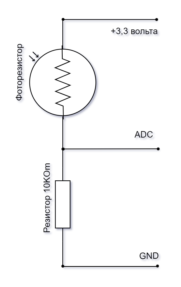 Фоторезистор на схеме