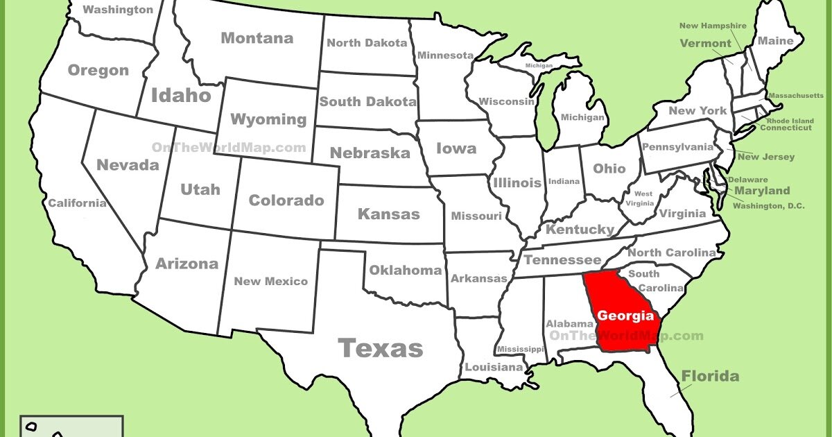 Карта штата джорджия на русском языке с городами