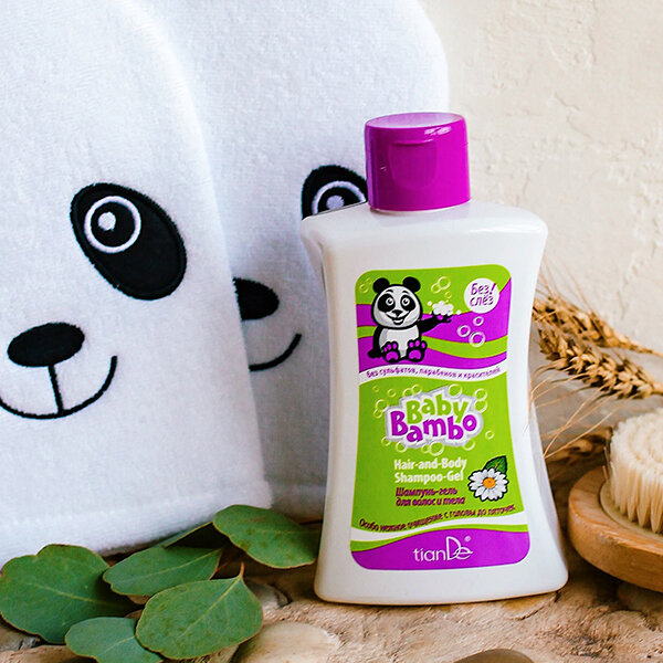 Шампунь-гель для волос и тела Baby Bambo