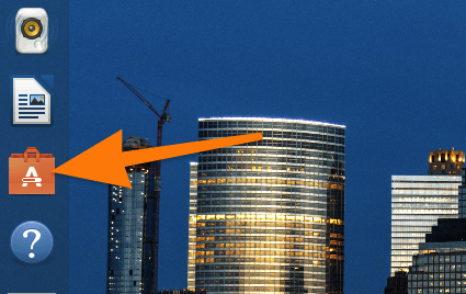 Вот так, например, выглядит иконка магазина приложений в Ubuntu