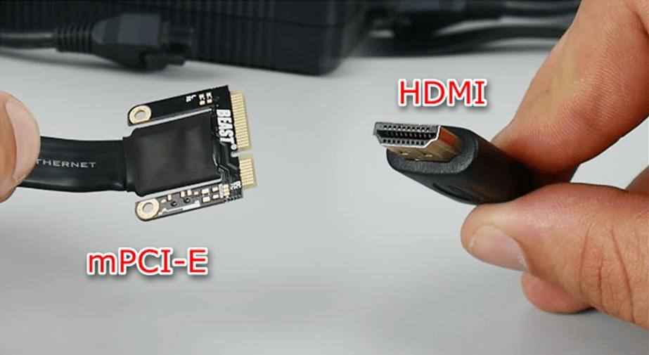 Подключение видеокарт через usb. Подключение видеокарты через hdmi. hdmi разъём на ноутбуке. видеокарта для ноутбука mpci-e. хдми кабель на видеокарту как подключить.